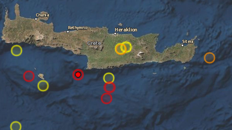 Σεισμική δόνηση 3,1 Ρίχτερ στην Κρήτη