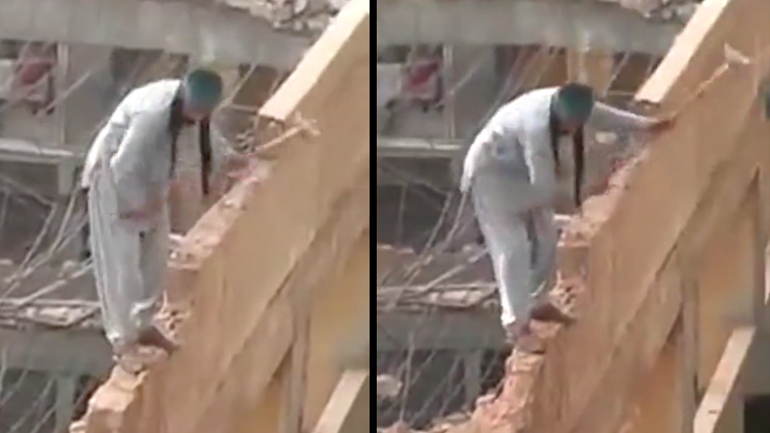 Η ριψοκίνδυνη δουλειά ενός εργάτη