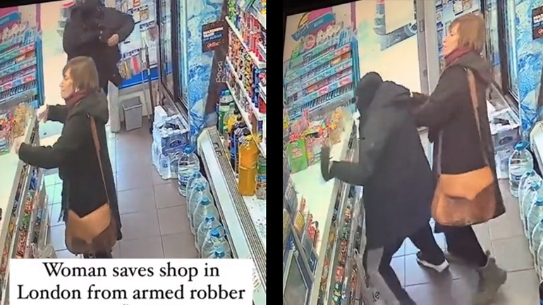 Πελάτισσα «τα βάζει» με ληστή σε παντοπωλείο 