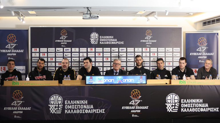 Κύπελλο Ελλάδας: «Σύντομα και φάιναλ-8» ευχήθηκαν οι προπονητές και οι αρχηγοί στη συνέντευξη Τύπου