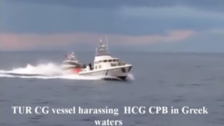 Βίντεο με τις παρενοχλήσεις τουρκικών ακταιωρών σε ελληνικά σκάφη στο Αιγαίο