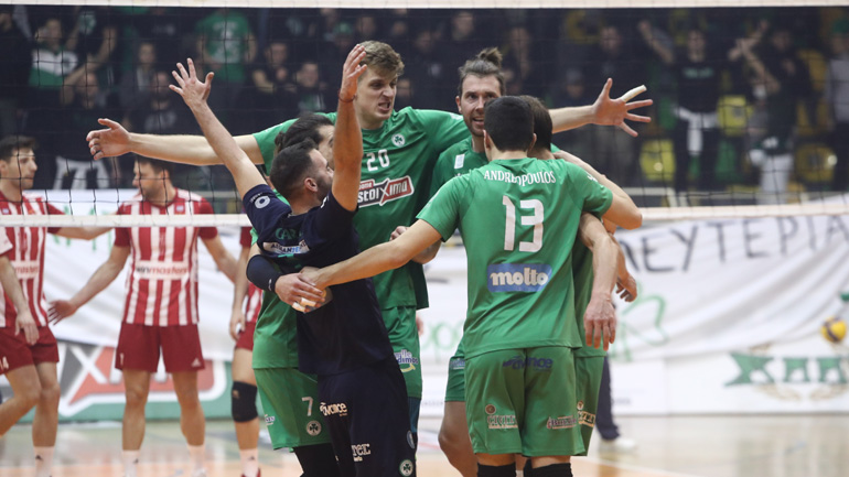 Volley League: Νικητής στο ντέρμπι ο Παναθηναϊκός, 3-1 τον Ολυμπιακό