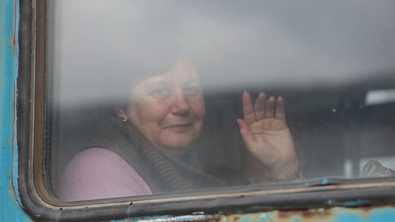 Αναχώρησε από το Ντονμπάς το πρώτο τρένο με αμάχους