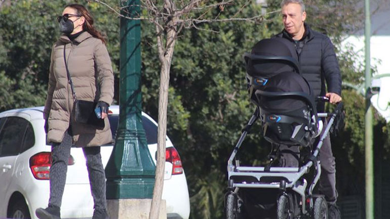 Όλγα Κεφαλογιάννη: Στο Ζάππειο με τον Μίνωα Μάτσα και τα δίδυμα