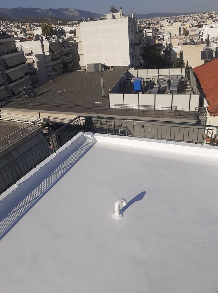 Ανεστραμμένη μόνωση ταράτσας για επικόλληση πλακιδίων 30x30cm