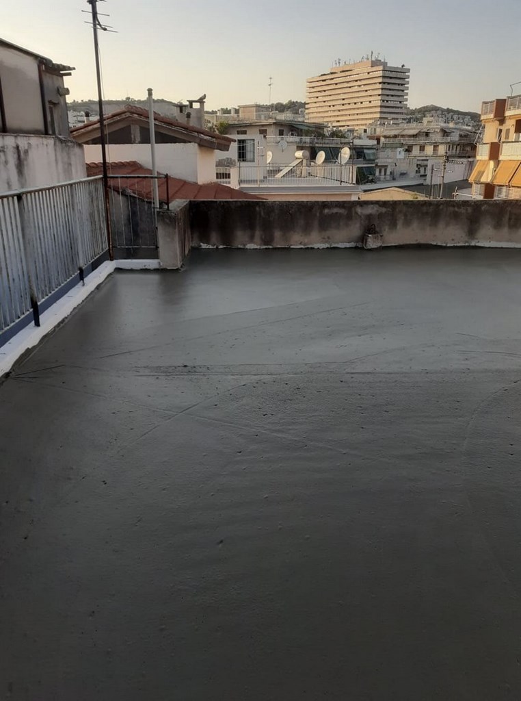 Θερμομόνωση ταράτσας με αφρομπετόν 10εκ και xps 8εκ