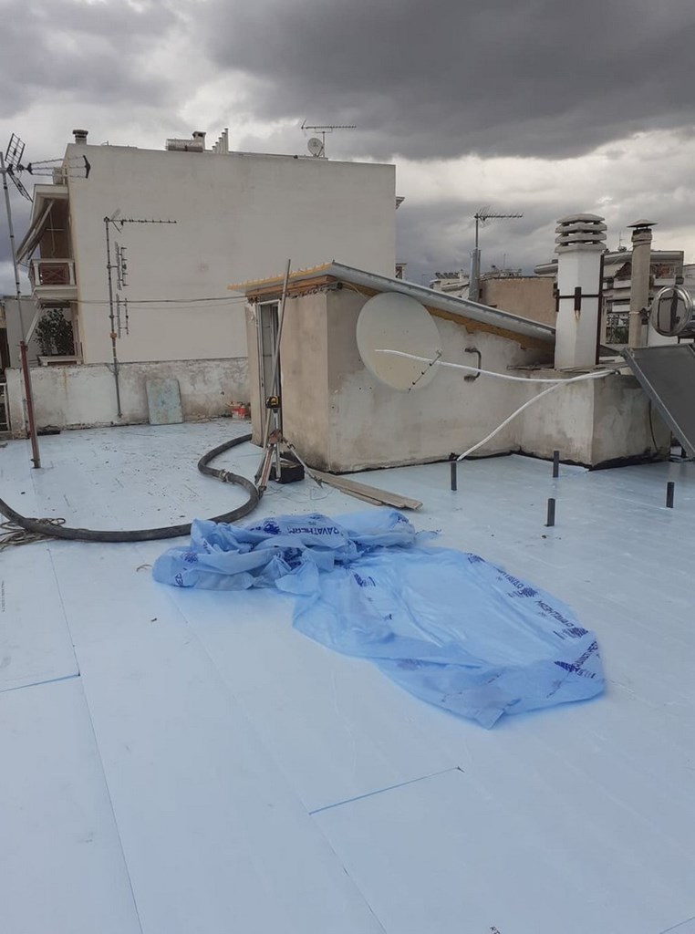 Προετοιμασία για ελαφριά μόνωση ταράτσας με πολυστερίνη εξηλασμένη xps 8cm