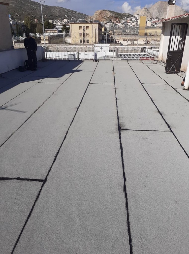 Στεγανοποίηση με μεμβράνη ασφαλτόπανο sbs 6 kg ανά m2