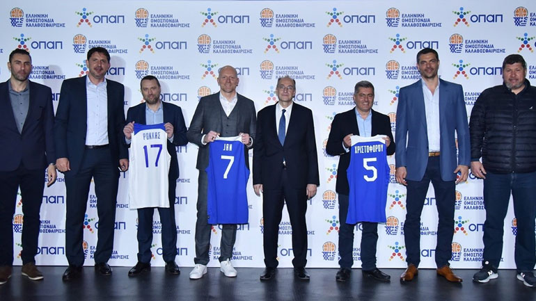 O ΟΠΑΠ Χρυσός Χορηγός της Ελληνικής Ομοσπονδίας Καλαθοσφαίρισης και των Εθνικών Ομάδων Μπάσκετ