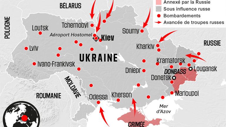 Δείτε τη στρατιωτική κατάσταση στα τρία βασικά πολεμικά μέτωπα της Ουκρανίας