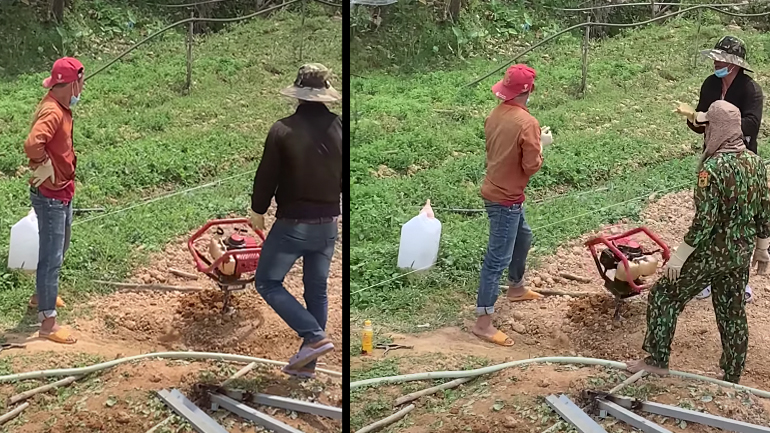 Άντρες εναντίον ανεξέλεγκτου γεωτρύπανου