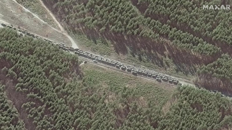 Ρωσική στρατιωτική οχηματοπομπή μήκους 64 χλμ βόρεια του Κιέβου