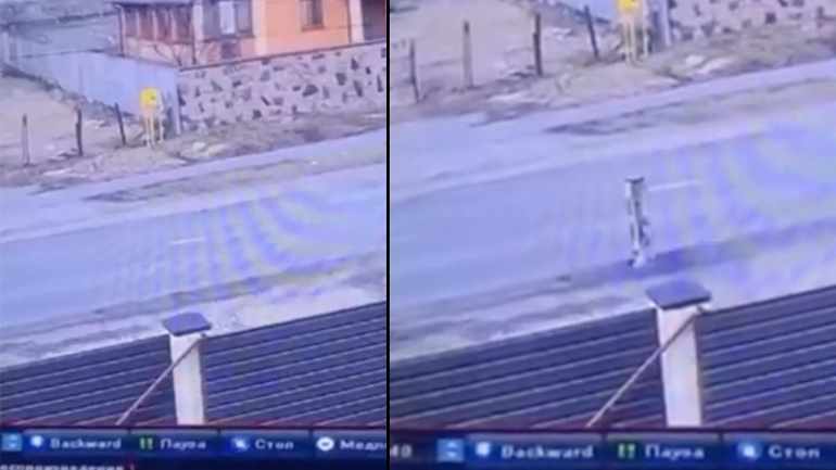 Ρωσικός πύραυλος πέφτει στο έδαφος χωρίς να εκραγεί 