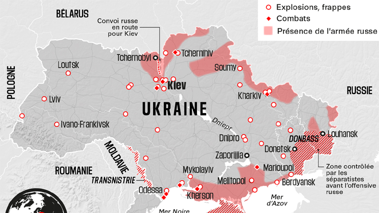 Ο χάρτης των στρατιωτικών επιχειρήσεων Τετάρτη 2 Μαρτίου από τη «Liberation»