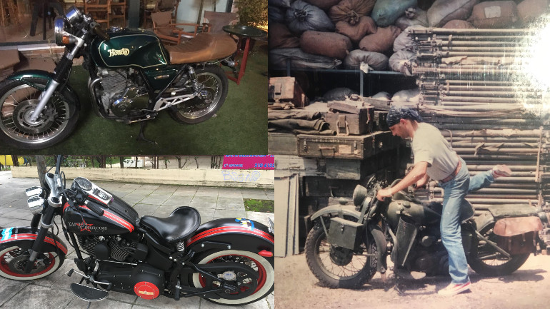 Πολύ ιδιαίτερες Harley Davidson, WLA και Honda.