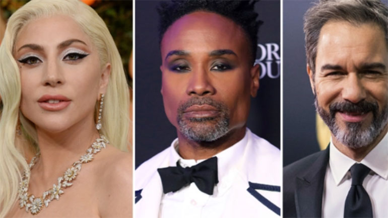 Lady Gaga, Μπίλι Πόρτερ, Έρικ ΜακΚόρμακ συνοικοδεσπότες του πάρτι των Όσκαρ του Έλτον Τζον