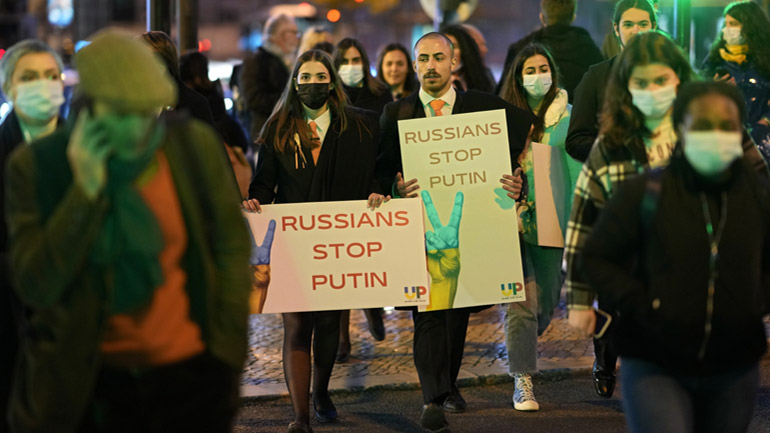 Πορτογαλία: Διαδηλώσεις έξω από τις πρεσβείες πέντε χωρών για τον πόλεμο στην Ουκρανία