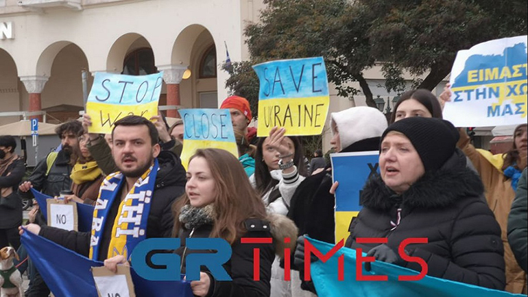 Θεσσαλονίκη: Νέα συγκέντρωση στην πλατεία Αριστοτέλους κατά του πολέμου στην Ουκρανία