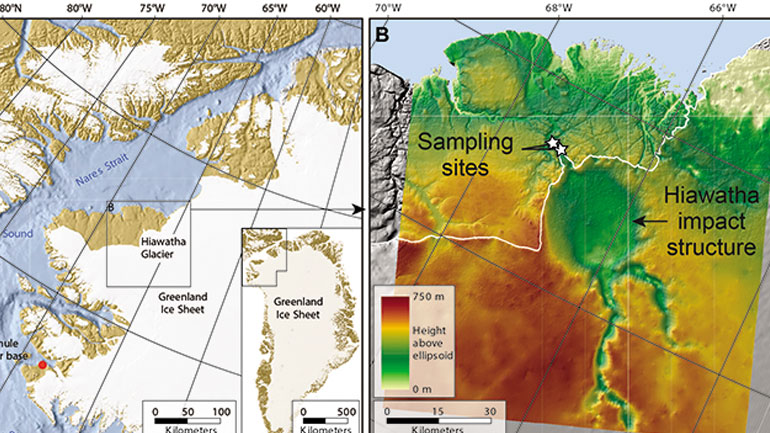 Κρατήρας 31 χιλιομέτρων κάτω από τους πάγους της Γροιλανδίας προκλήθηκε από πτώση μετεωρίτη πριν από 58 εκατομμύρια χρόνια