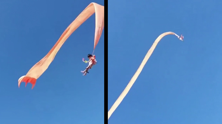 Kορίτσι 3 ετών παρασύρεται από χαρταετό και απογειώνεται στον αέρα 