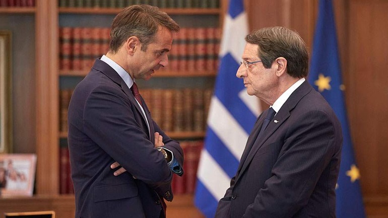 Τον Πρόεδρο της Κύπρου ενημέρωσε για τη συνάντηση με τον Ερντογάν ο Κυρ. Μητσοτάκης