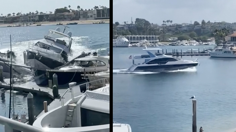 Άνδρας κλέβει γιοτ και εμβολίζει σκάφη