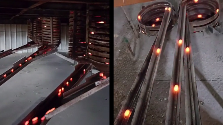 Kατασκευή γυάλινων βόλων σε εργοστάσιο