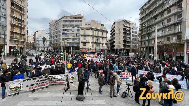 Παναγροτικό συλλαλητήριο στο κέντρο της Αθήνας