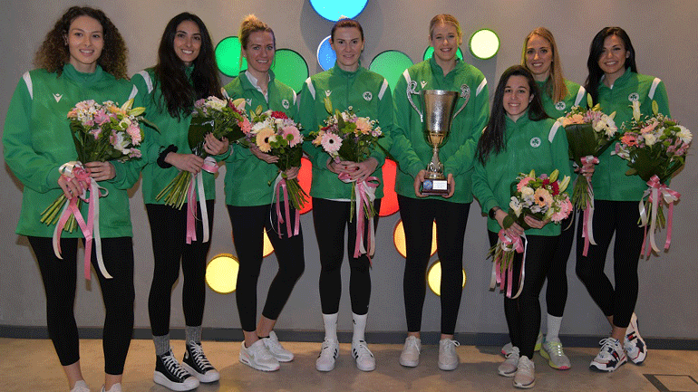 Στον ΟΠΑΠ με το Κύπελλο η γυναικεία ομάδα βόλεϊ του Παναθηναϊκού