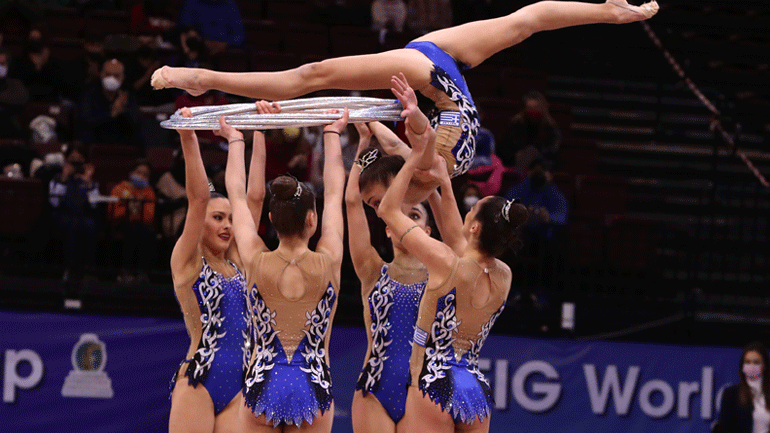 Για πρώτη φορά τρία μετάλλια σε Παγκόσμιο Κύπελλο η ελληνική ρυθμική γυμναστική