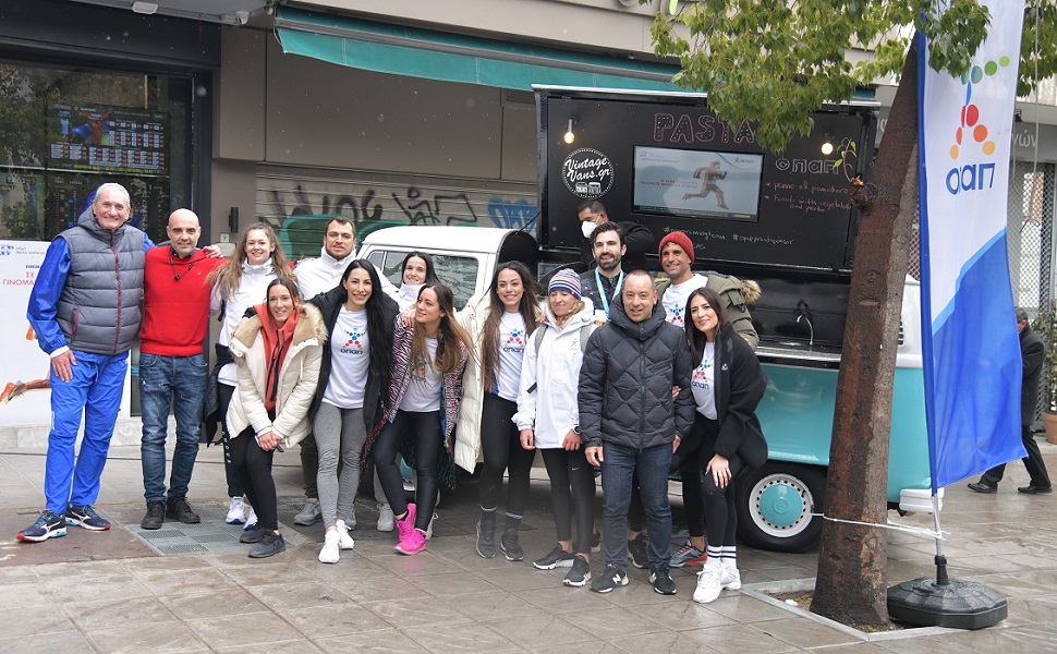 Καμίλ Ζίγκλερ, Εκτελεστικός Πρόεδρος ΟΠΑΠ, Σπύρος Δρακόπουλος, Β’ Γενικός Γραμματέας ΠΟΕΠΠΠ, Μανώλης Σταυρουλάκης, Public and Media Relations Director, OΠΑΠ Champions με την ΟΠΑΠ Running Team