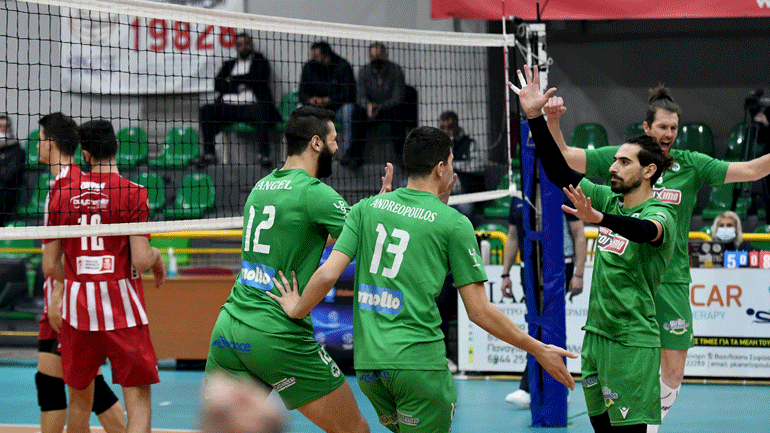 Volley League: Ακόμη πιο κοντά στο πρωτάθλημα ο Παναθηναϊκός, 3-0 τον Ολυμπιακό