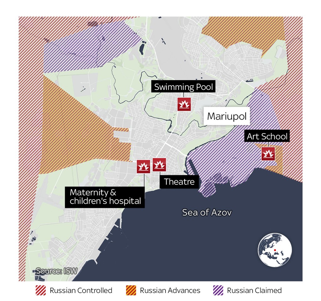 Μαριούπολη. Πηγή: Sky News