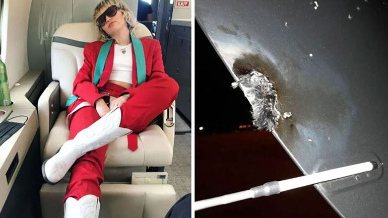 Miley Cyrus: Κεραυνός χτύπησε το αεροπλάνο της κι έκανε αναγκαστική προσγείωση