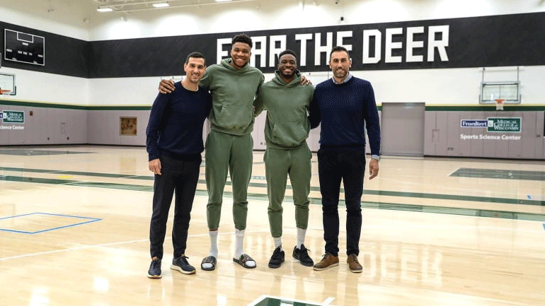 Εθνική ανδρών: Σε εξαιρετικό κλίμα η συνάντηση με τους Αντετοκούνμπο