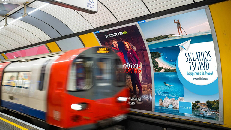 Η Σκιάθος «ταξιδεύει» στο μετρό του Παρισιού και του Λονδίνου