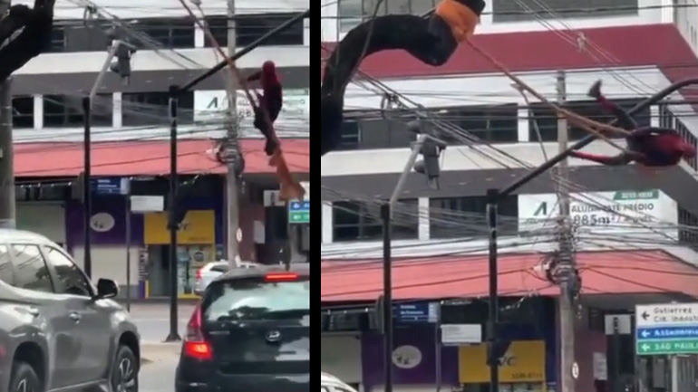 O Spider-Man στο φανάρι