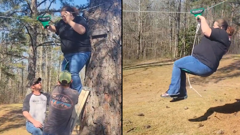 Γυναίκα εναντίον zipline