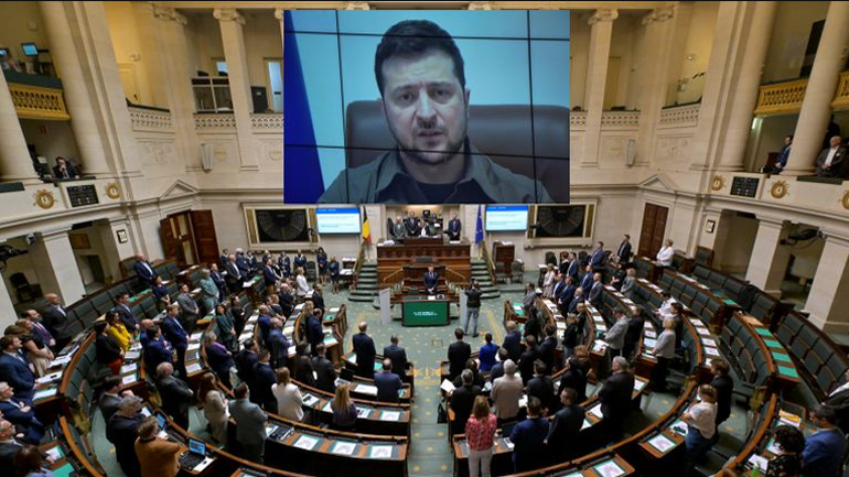 Ζελένσκι: «Αν δεν σταματήσουμε τη Ρωσία τώρα, θα ενθαρρύνουμε και άλλες χώρες σε πόλεμο εις βάρος των γειτόνων τους»