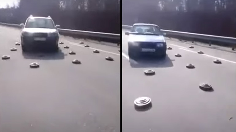 Αυτοκινητιστές εναντίον αντιαρματικών ναρκών (Ουκρανία)