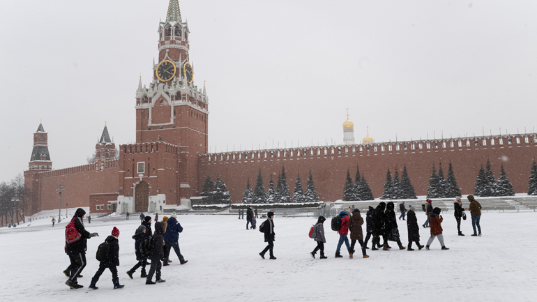 Χιονόπτωση ρεκόρ στη Μόσχα μέσα στην άνοιξη