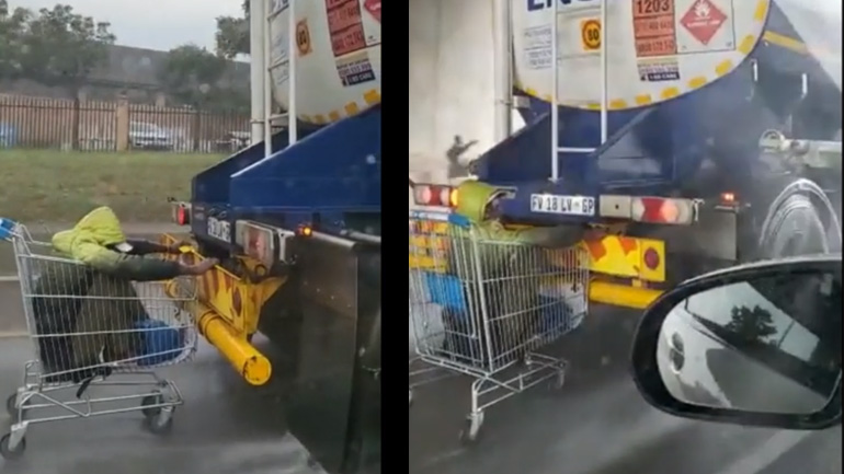 Βόλτα με καρότσι σε αυτοκινητόδρομο