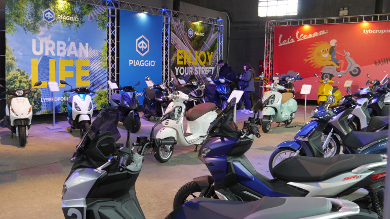 Και το ηλεκτρικό Piaggio 1 ήταν στο περίπτερο της εταιρείας.