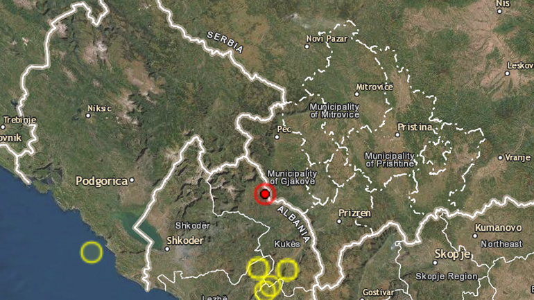 Σεισμός 4,2 ρίχτερ στα σύνορα Αλβανίας-Κοσόβου