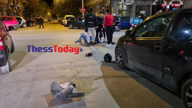 Τροχαίο με τραυματισμό μοτοσικλετιστή στη Θεσσαλονίκη