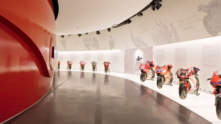Το τμήμα με τι αγωνιστικές μοτοσικλέτες της Ducati.