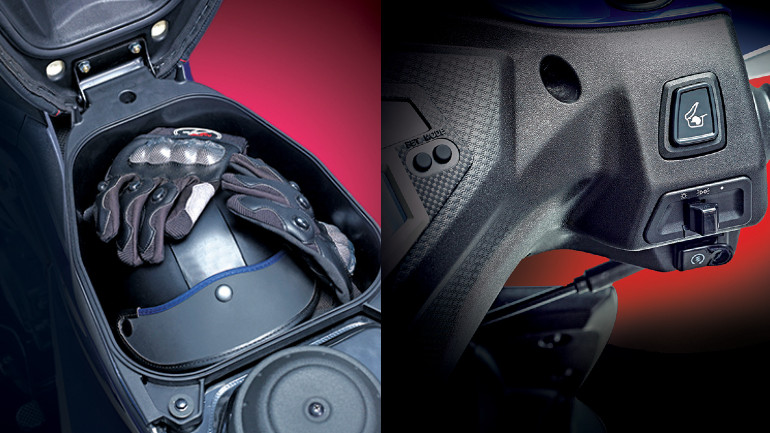 Ο χώρος αποθήκευσης ανοίγει με διακόπτη από το τιμόνι.