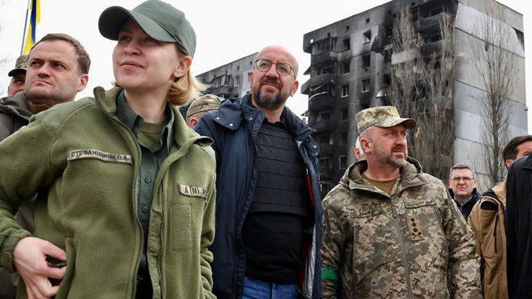 Σαρλ Μισέλ: Η ιστορία δεν θα ξεχάσει τα εγκλήματα πολέμου που διαπράχθηκαν στην Ουκρανία