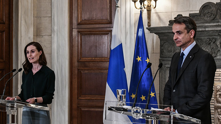 O K. Μητσοτάκης ενημέρωσε τον Στόλτενμπεργκ για τις τουρκικές προκλήσεις στο Αιγαίο