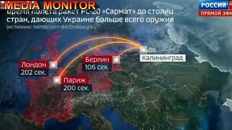 Προσομοίωση πυρηνικής επίθεσης στη ρωσική τηλεόραση – Σε 202 δευτερόλεπτα το Λονδίνο παύει να υπάρχει